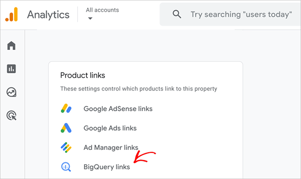 BigQuery Product links in Google Analytics 4