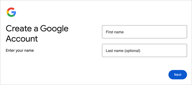 Create a free Google account