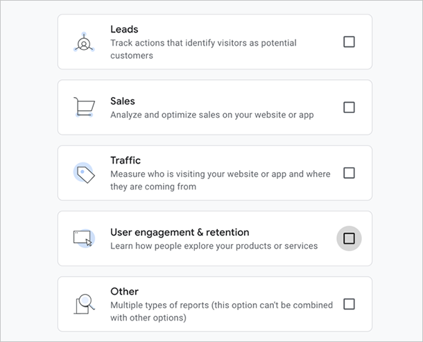 Set your Business Objectives in Google Analytics