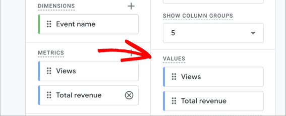 GA4 Custom report data sources