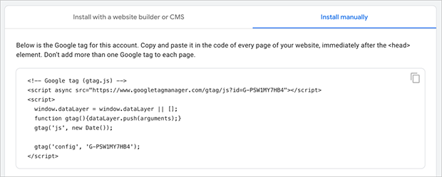 Google Analytics Tracking Code