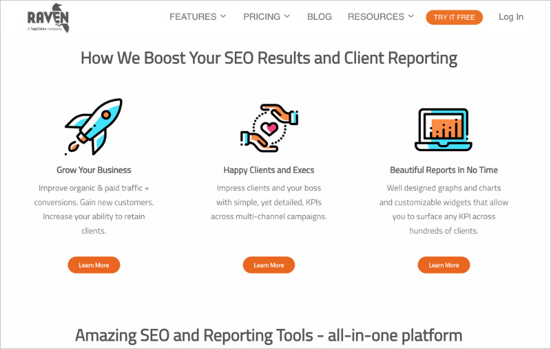 raven-tools - OnePageGA Raven Tools Google Analytics reporting tool combining SEO and GA4