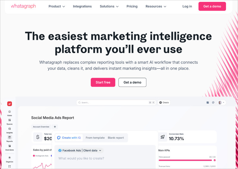 whatagraph - OnePageGA Whatagraph Google Analytics reporting tool for team dashboards